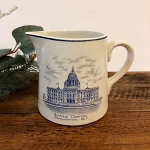 Harker Pottery Co. RI State Capitol Creamer Dish